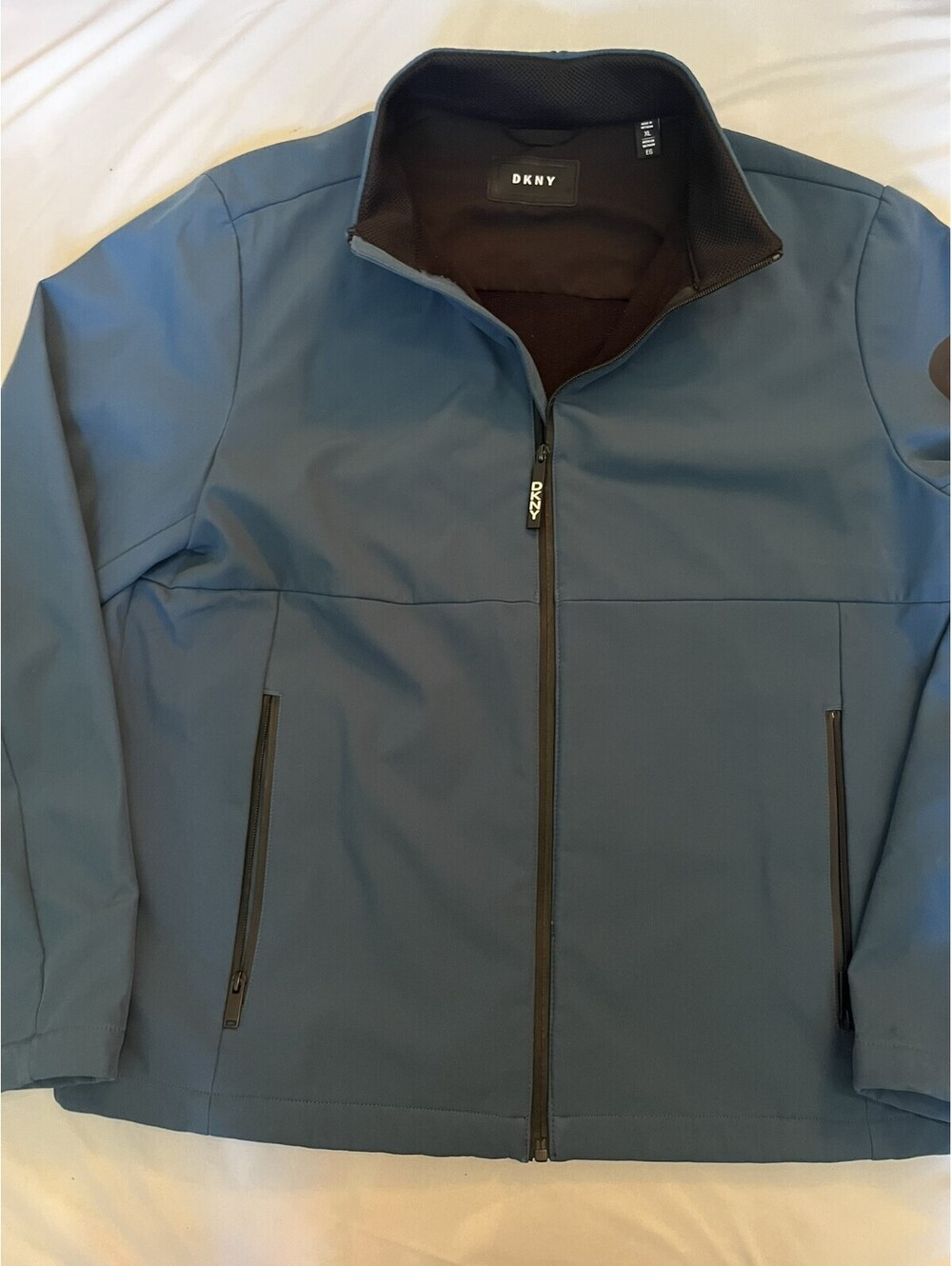 DKNY blue soft shell zip jacket Mens XL